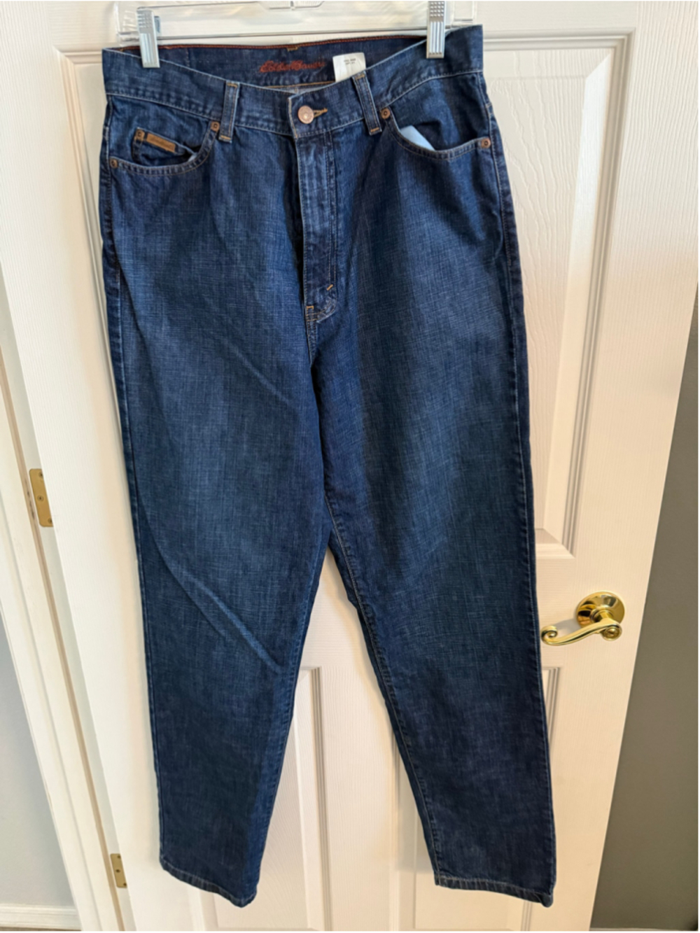 Vintage Eddie Bauer Loose Fit High Rise Jeans Med/Dark Wash Sz 12T Retro EUC